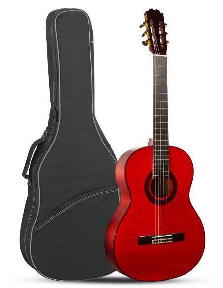 Guitarra flamenca Vicente Tatay C320.590 Roja + funda 10mm