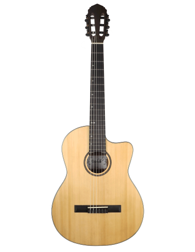Guitarra clásica Veelah CCTSN Cutaway + funda...