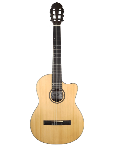 Guitarra clásica Veelah CCTSN Cutaway + funda acolchada