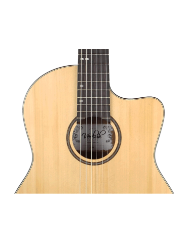 Guitarra clásica Veelah CCTSN Cutaway + funda...