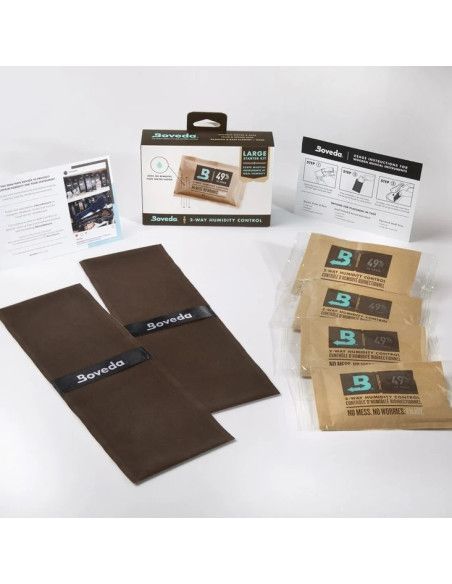 Regulador de Humedad Boveda. Kit de Inicio Grande 49%